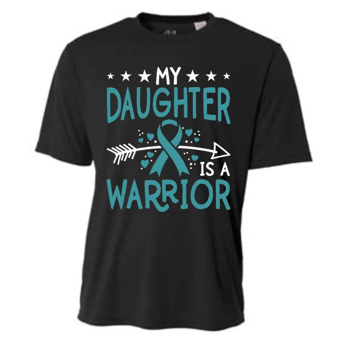 Ovarian Cancer Awareness My Daughter Is A Warrior Gift Cooling Performance Crew T-Shirt