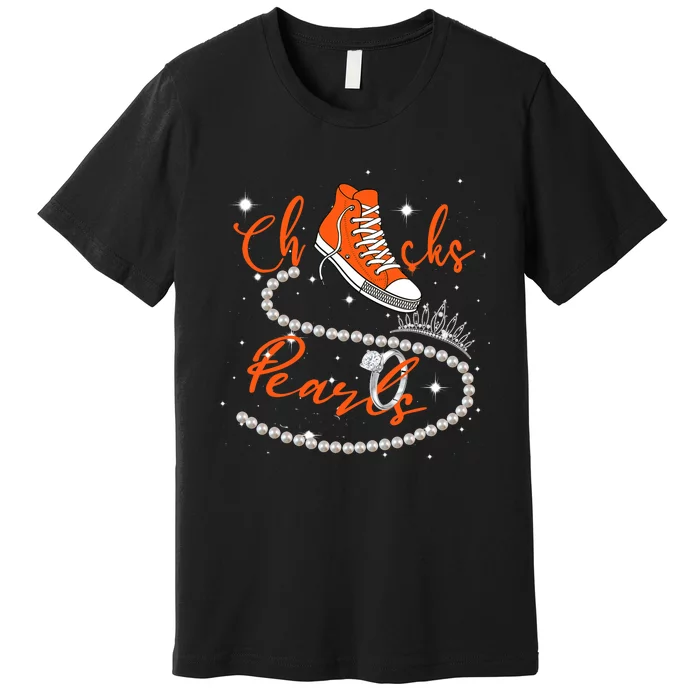 Orange Chucks And Pearls Premium T-Shirt