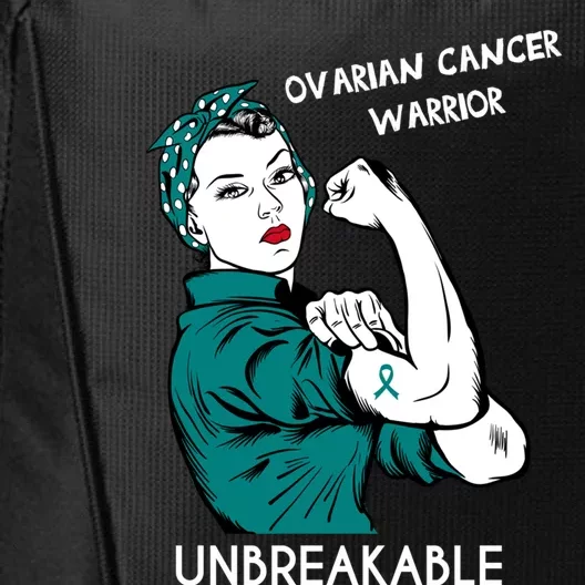 Ovarian Cancer Awareness Month Unbreakable Warrior Gift City Backpack