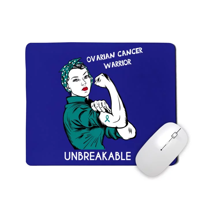 Ovarian Cancer Awareness Month Unbreakable Warrior Gift Mousepad