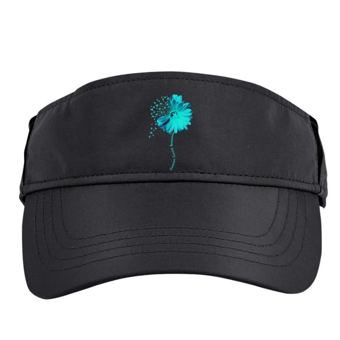 Ovarian Cancer Awareness Sunflower Ribbon Gift Adult Drive Performance Visor