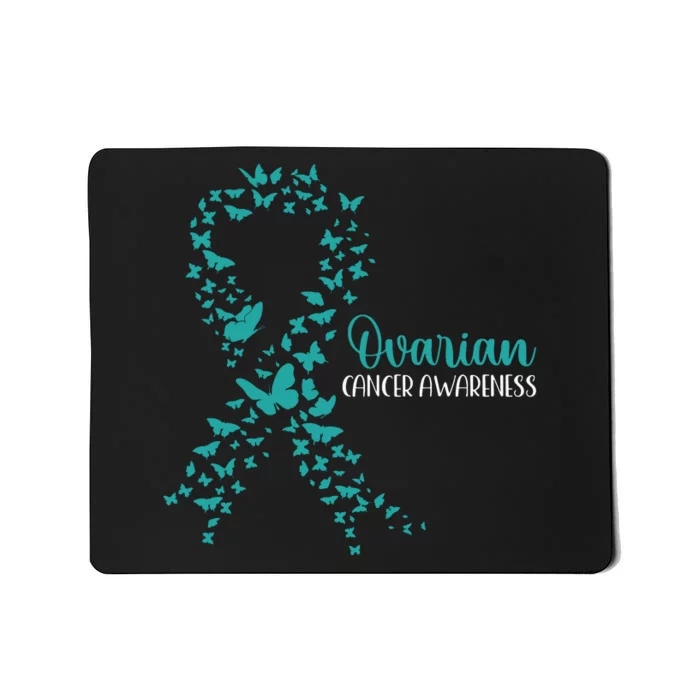 Ovarian Cancer Awareness Teal Ribbon Warrior Survivor Mousepad