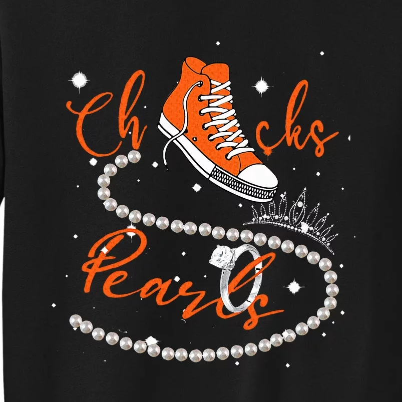 Orange Chucks And Pearls Sweatshirt