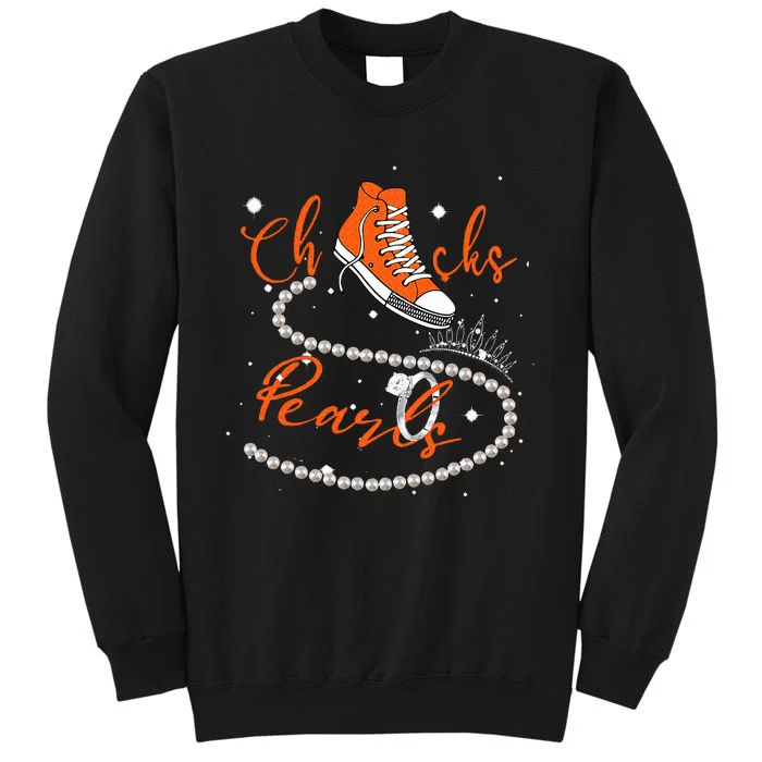 Orange Chucks And Pearls Tall Sweatshirt