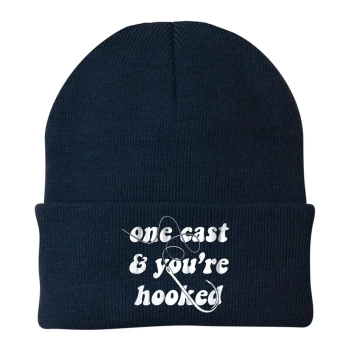 One Cast And Youre Hooked Fishing Knit Cap Winter Beanie