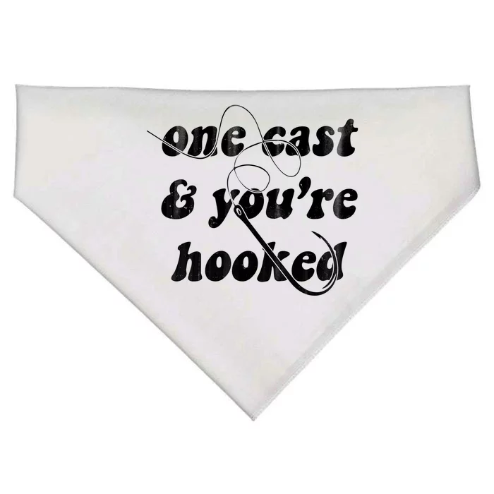 One Cast And Youre Hooked Fishing USA-Made Doggie Bandana