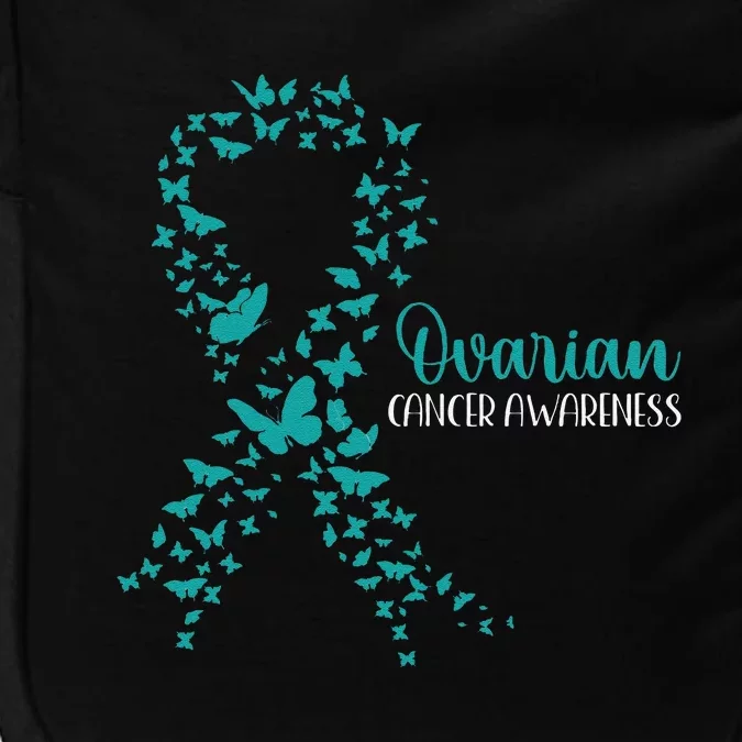 Ovarian Cancer Awareness Teal Ribbon Warrior Survivor Gift Impact Tech Backpack