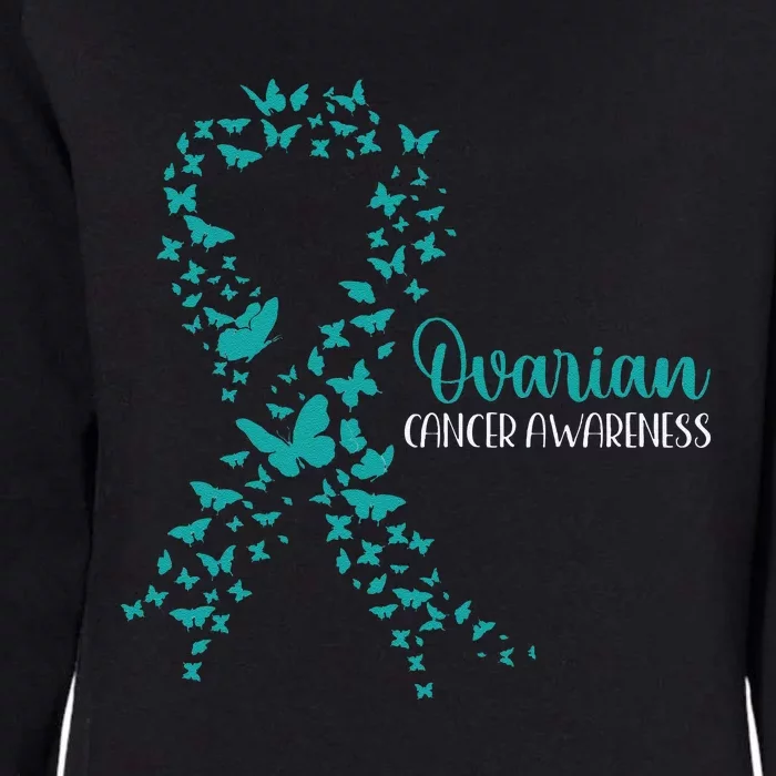 Ovarian Cancer Awareness Teal Ribbon Warrior Survivor Gift Womens California Wash Sweatshirt