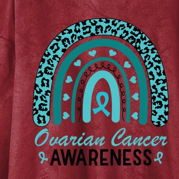 Ovarian Cancer Awareness Rainbow Hooded Wearable Blanket