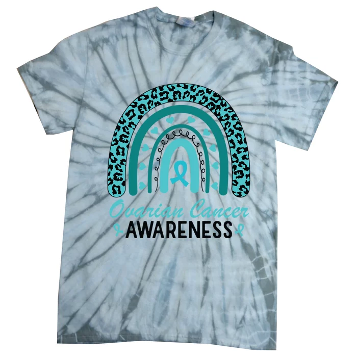 Ovarian Cancer Awareness Rainbow Tie-Dye T-Shirt