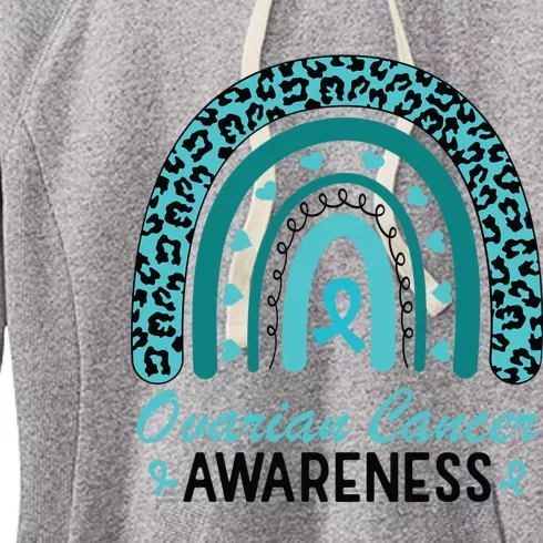 Ovarian Cancer Awareness Rainbow Women's Fleece Hoodie