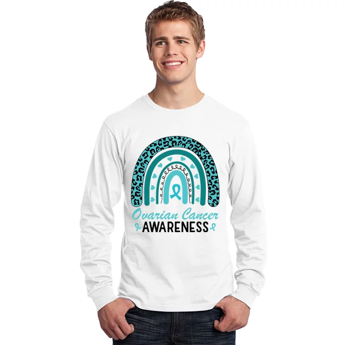 Ovarian Cancer Awareness Rainbow Long Sleeve Shirt