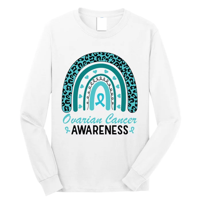 Ovarian Cancer Awareness Rainbow Long Sleeve Shirt