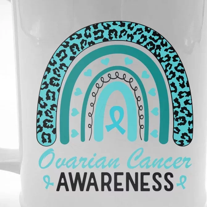 Ovarian Cancer Awareness Rainbow Front & Back Beer Stein