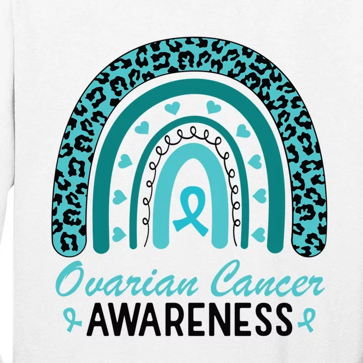 Ovarian Cancer Awareness Rainbow Tall Long Sleeve T-Shirt