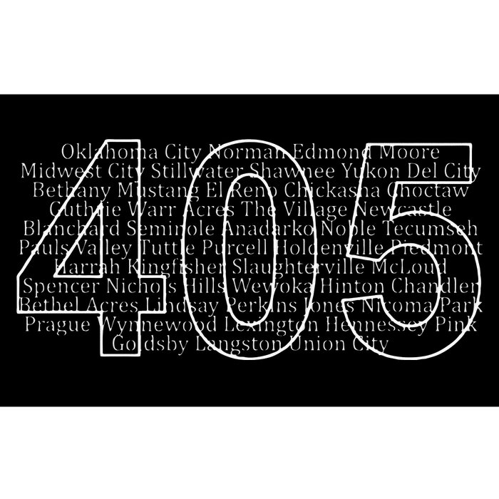 Oklahoma City And Its Suburbs Area Code 405 Cities Bumper Sticker