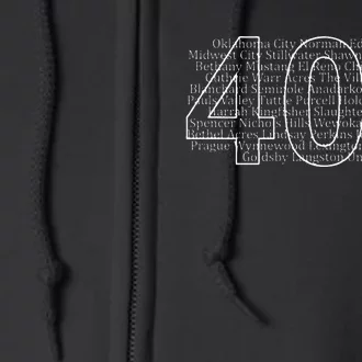 Oklahoma City And Its Suburbs Area Code 405 Cities Full Zip Hoodie