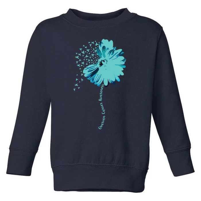 Ovarian Cancer Awareness Sunflower Ribbon Gift Toddler Sweatshirt