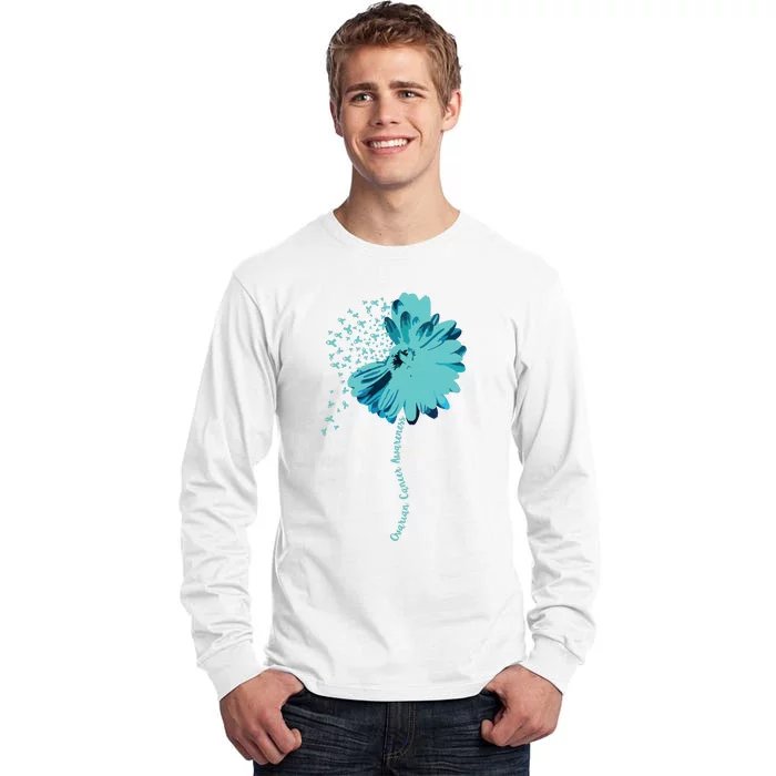 Ovarian Cancer Awareness Sunflower Ribbon Gift Tall Long Sleeve T-Shirt