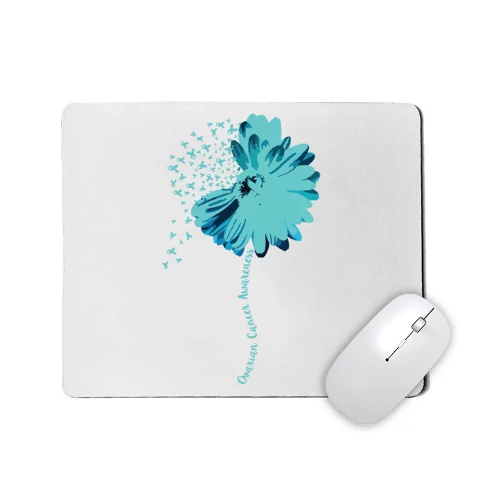 Ovarian Cancer Awareness Sunflower Ribbon Gift Mousepad