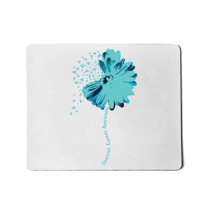 Ovarian Cancer Awareness Sunflower Ribbon Gift Mousepad