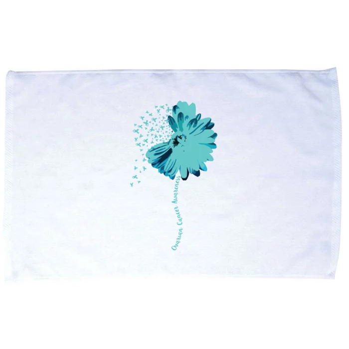 Ovarian Cancer Awareness Sunflower Ribbon Gift Microfiber Hand Towel