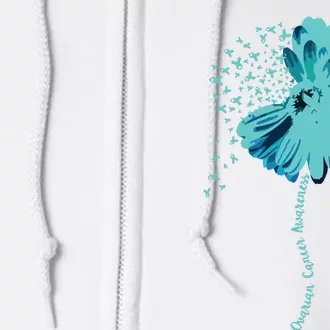 Ovarian Cancer Awareness Sunflower Ribbon Gift Full Zip Hoodie