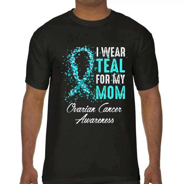 Ovarian Cancer Awareness I Wear Teal For My Mom Mother Comfort Colors T-Shirt