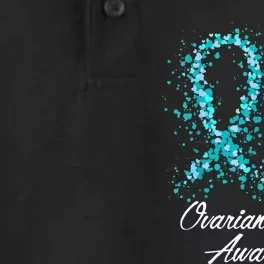 Ovarian Cancer Awareness I Wear Teal For My Mom Mother Dry Zone Grid Performance Polo