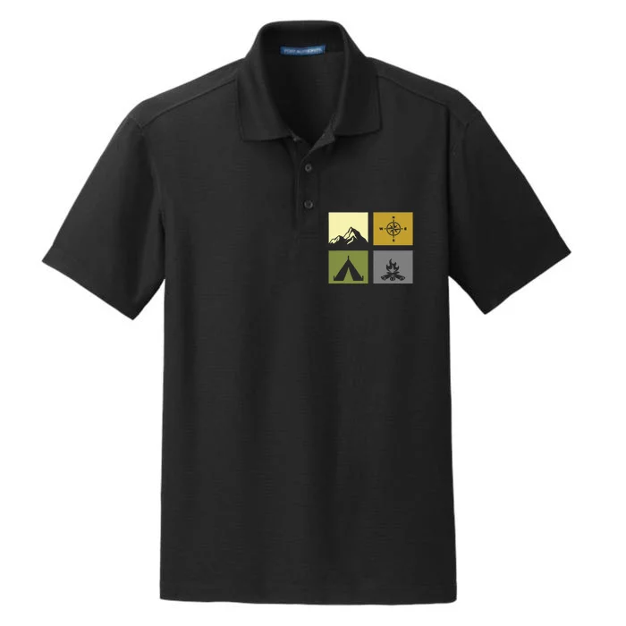 Outdoor Camping Apparel Hiking Backpacking Camping Dry Zone Grid Performance Polo