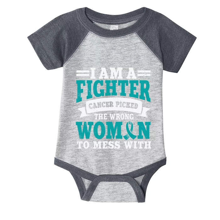 Ovarian Cancer Awareness  Fighter gift for mom Infant Baby Jersey Bodysuit