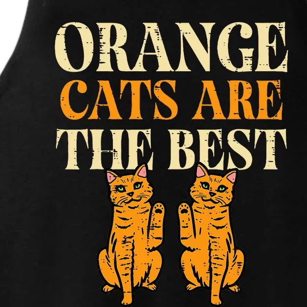 Orange Cats Are The Best Feline Tabby Kitty Ladies Tri-Blend Wicking Tank