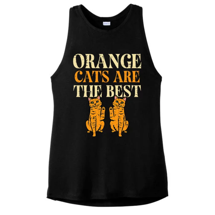 Orange Cats Are The Best Feline Tabby Kitty Ladies Tri-Blend Wicking Tank