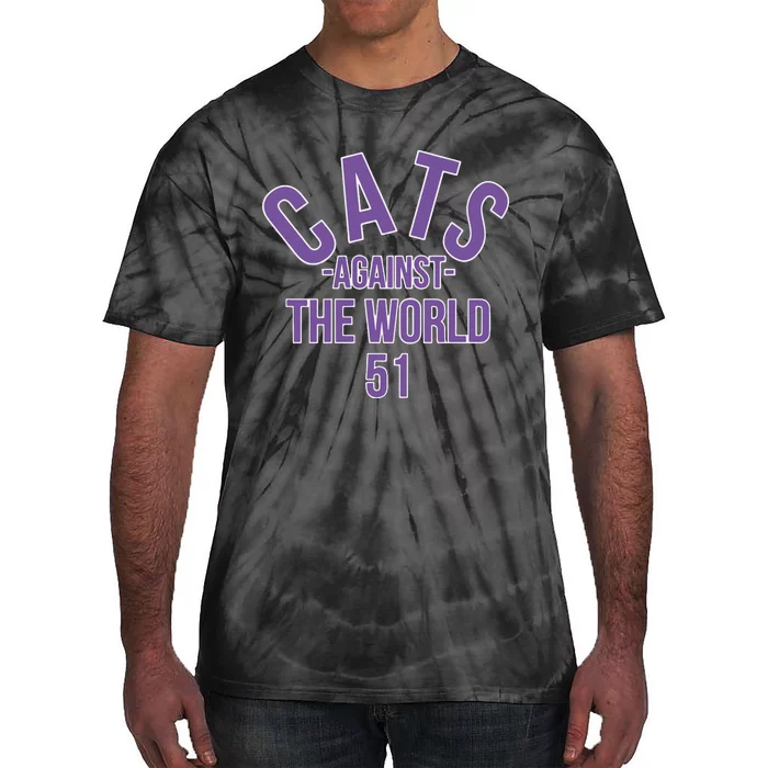 Official Cats Against The World 51 Mike Bajakian Pat Fitzgerald Tie-Dye T-Shirt