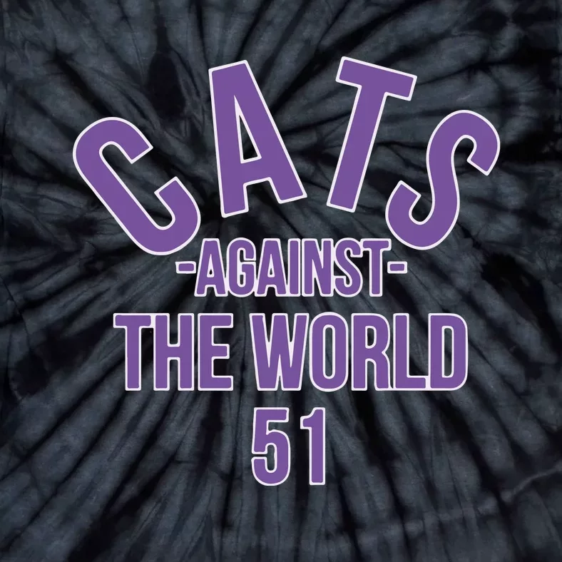 Official Cats Against The World 51 Mike Bajakian Pat Fitzgerald Tie-Dye T-Shirt