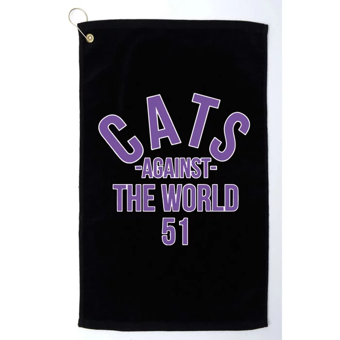 Official Cats Against The World 51 Mike Bajakian Pat Fitzgerald Platinum Collection Golf Towel