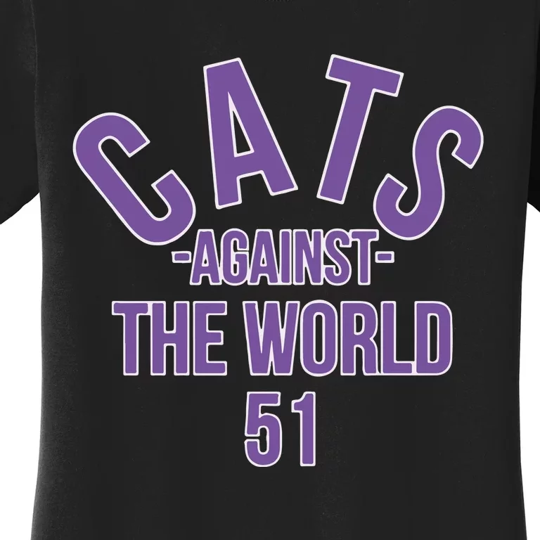 Official Cats Against The World 51 Mike Bajakian Pat Fitzgerald Women's T-Shirt