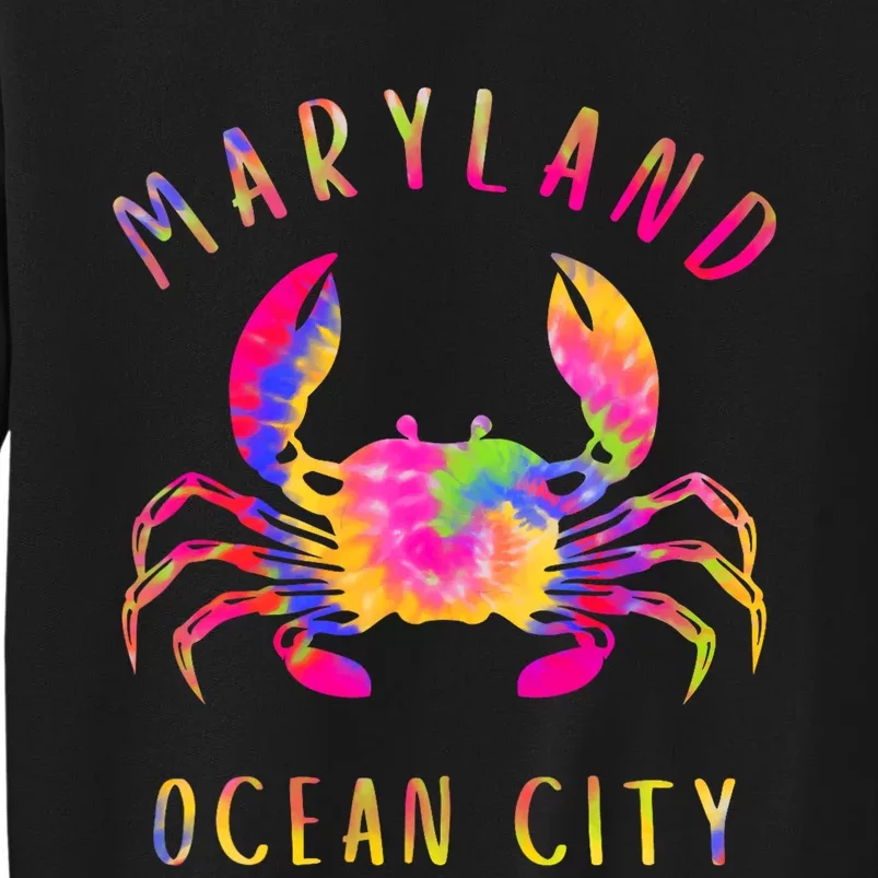 Ocean City Blue Crab Tie Dye Maryland Maryland Vacation Sweatshirt