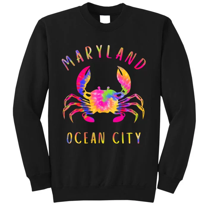 Ocean City Blue Crab Tie Dye Maryland Maryland Vacation Sweatshirt