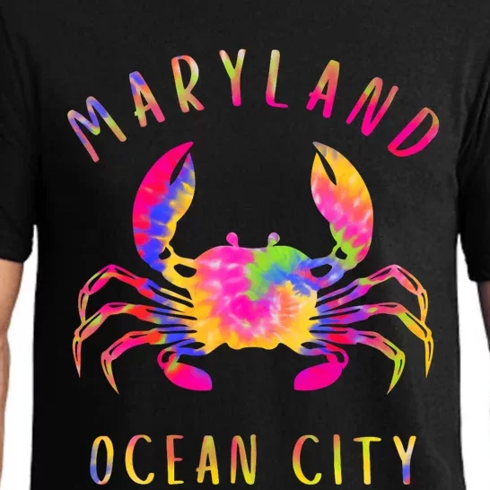 Ocean City Blue Crab Tie Dye Maryland Maryland Vacation Pajama Set