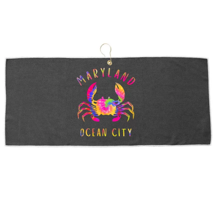 Ocean City Blue Crab Tie Dye Maryland Maryland Vacation Large Microfiber Waffle Golf Towel