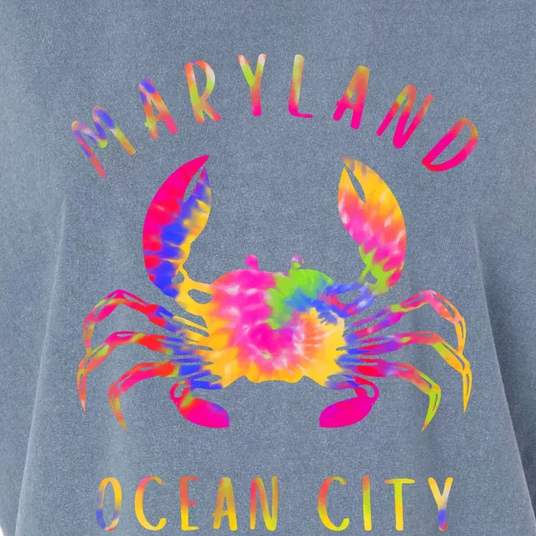 Ocean City Blue Crab Tie Dye Maryland Maryland Vacation Garment-Dyed Women's Muscle Tee