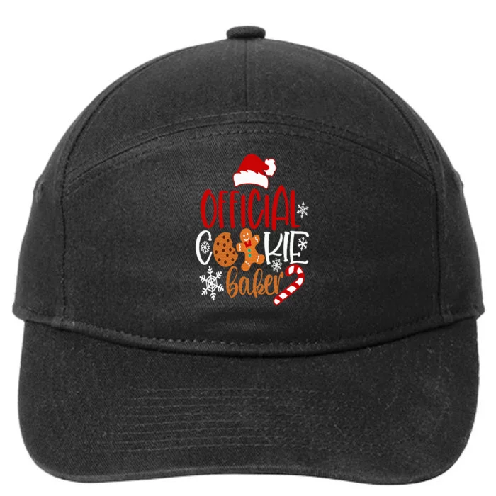 O.fficial Cookie Baker Snowflakes Santa Christmas Pajama Xmas 7-Panel Snapback Hat