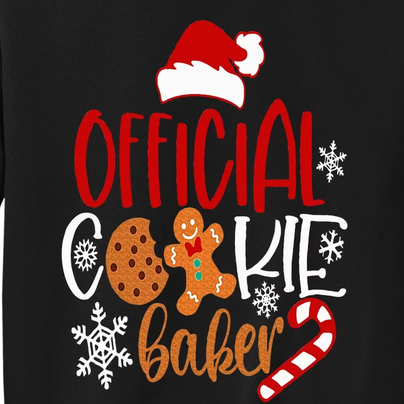 O.fficial Cookie Baker Snowflakes Santa Christmas Pajama Xmas Tall Sweatshirt