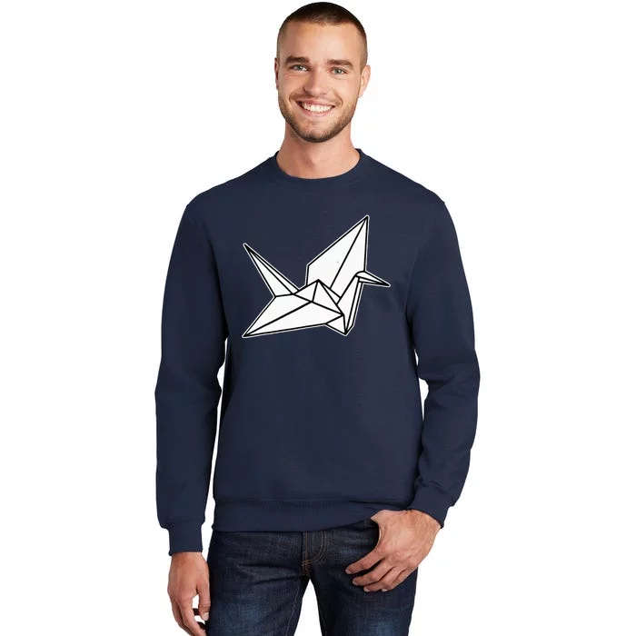 Origami Crane Blackwork Minimal Sweatshirt