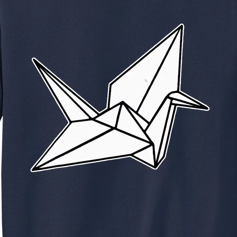 Origami Crane Blackwork Minimal Sweatshirt