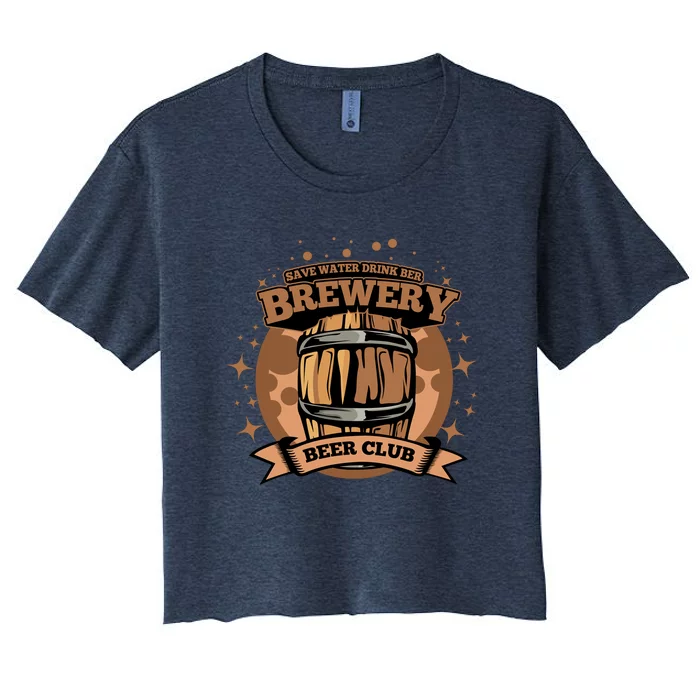 Original Craft Beer Brewery Women's Crop Top Tee