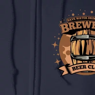 Original Craft Beer Brewery Full Zip Hoodie