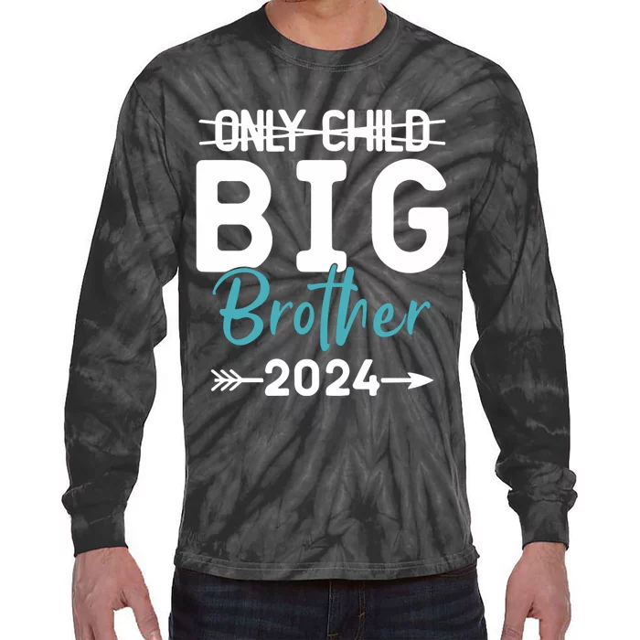 Only Child Big Brother 2024 Promoted To Big Brother 2024 Tie-Dye Long Sleeve Shirt