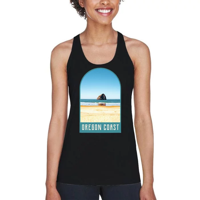 Oregon Coast Beach Views Pacific Northwest Travel Women's Racerback Tank